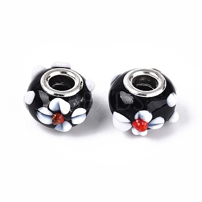 Handmade Lampwork European Beads X-LAMP-Q029-03K-1