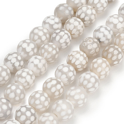 Tibetan Style dZi Beads Strands GG-NH0001-A04-8MM-1