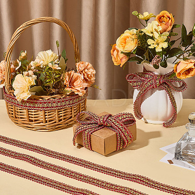 Polyester Braided Wavy Ribbons OCOR-WH0112-017C-1