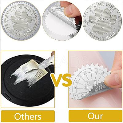 34 Sheets Silver Foil Embossed PET Picture Sticker DIY-WH0528-013-1