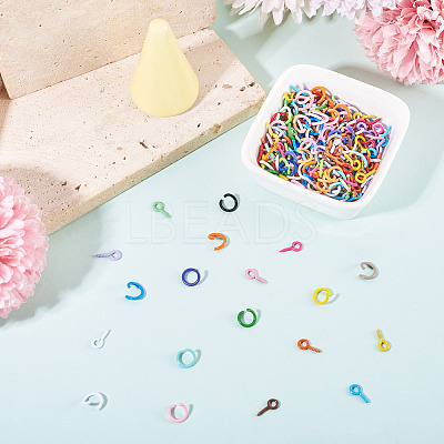 400Pcs Alloy Screw Eye Pin Peg Bails FIND-TA0007-89-1