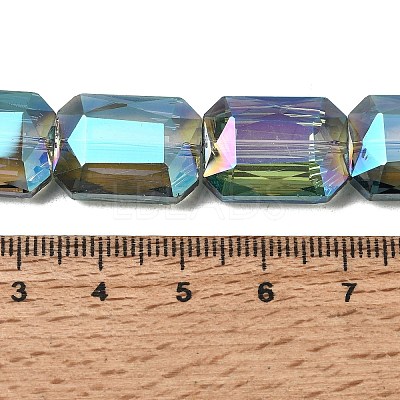 Electroplated Glass Beads EGLA-H002-A-14-1