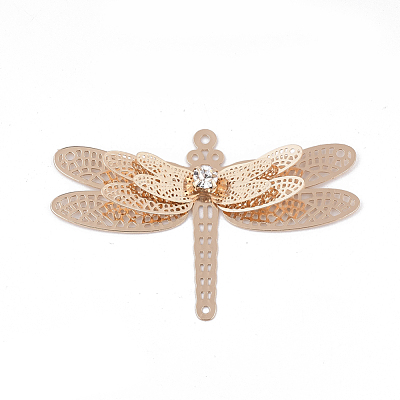 Brass Filigree Joiners Links KK-S353-003A-02LG-1