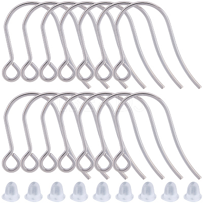 20Pcs 316 Surgical Stainless Steel Earring Hooks STAS-BBC0008-56-1