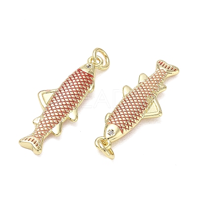 Brass Enamel Pendants KK-CBA9234-13G-03-1