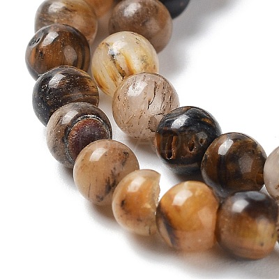 Natural Yellow Tiger Eye Beads Strands G-H238-4mm-1