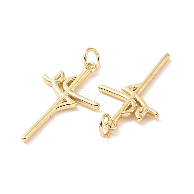 Rack Plating Brass Pendants LS-KK-C004-05G-1