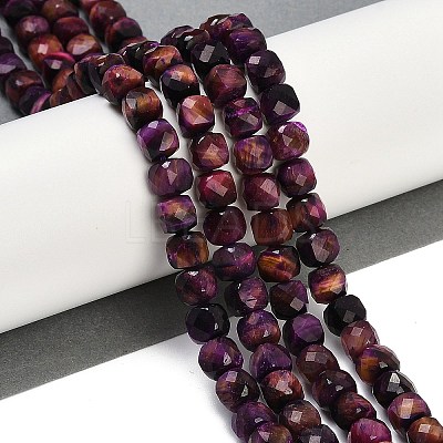 Natural Tiger Eye Dyed Beads Strands G-H028-A01-07-1