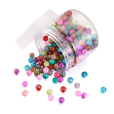 Spray Painted Glass Beads GLAA-TA0001-03-1