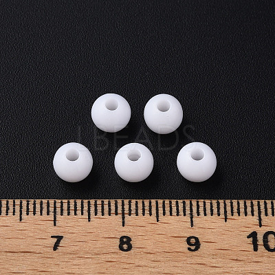 Opaque Acrylic Beads X-MACR-S370-C6mm-01-1