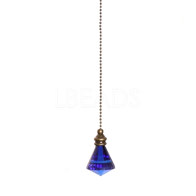 Pointed Glass Ceiling Fan Pull Chain Extenders PW-WG9165C-03-1