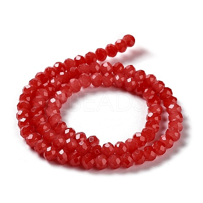 Baking Paint Imitation Jade Glass Bead Strands DGLA-A034-J10mm-A32-1