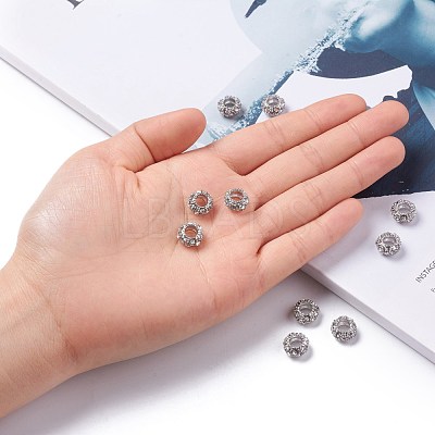 Alloy Rhinestone European Beads CPDL-H998-18-1