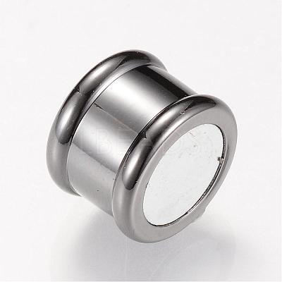 Brass Magnetic Clasps with Glue-in Ends KK-R052-22B-1