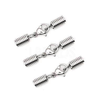 304 Stainless Steel Spring Rope Clamp Set Lobster Clasp Bucket Set Bracelet Rope Clamp Head Jewelry DIY Accessories PW-WG6D2C8-01-1