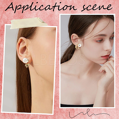 16Pcs Iron Clip-on Earring Findings IFIN-SC0001-93A-1