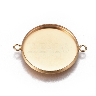 Ion Plating(IP) 304 Stainless Steel Cabochon Connector Settings STAS-G127-14-20mm-G-1