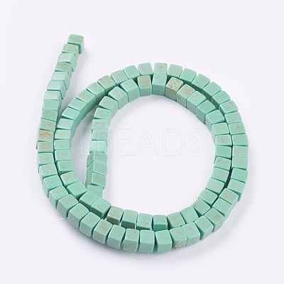 Synthetic Turquoise Beads Strands TURQ-G108-4x4mm-03-1