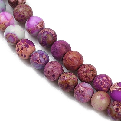 Dyed Natural Regalite/Imperial Jasper/Sea Sediment Jasper Beads Strands G-B124-C04-08-1