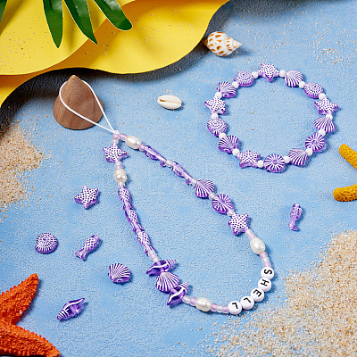 100G Ocean Theme Transparent Acrylic Beads MACR-TA0001-80B-1