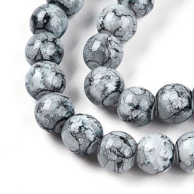 Baking Paint Glass Beads Strands DGLA-N003-8mm-A06-1