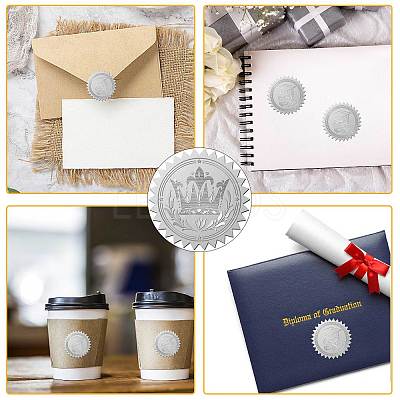 34 Sheets Silver Foil Embossed PET Picture Sticker DIY-WH0528-005-1