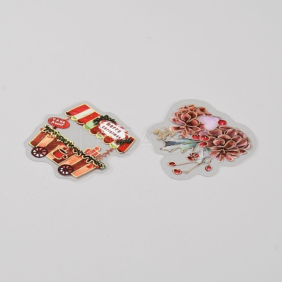 30Pcs 15 Styles Christmas Theme PET Self Adhesive Stickers DIY-WH0308-335C-1