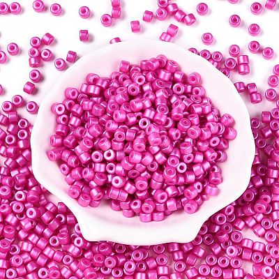 Baking Paint Pearlized Glass Seed Beads SEED-T008-03N-1