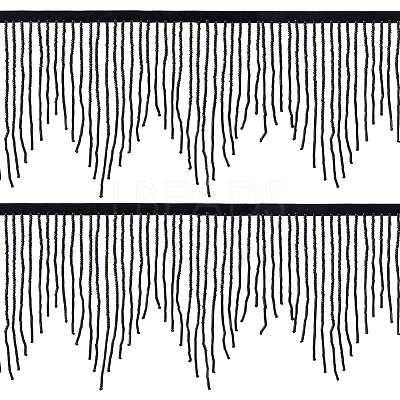 1 Yard Glass Fringe Trimming AJEW-PH0006-69-1