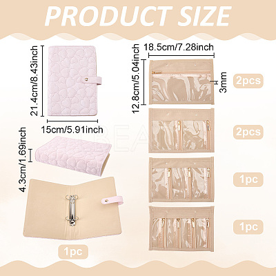 1Pc Heart Textured PU Imitation Leather Jewelry Loose Leaf Bider Cover for Earrings Bracelets Necklaces AJEW-FG0005-93-1