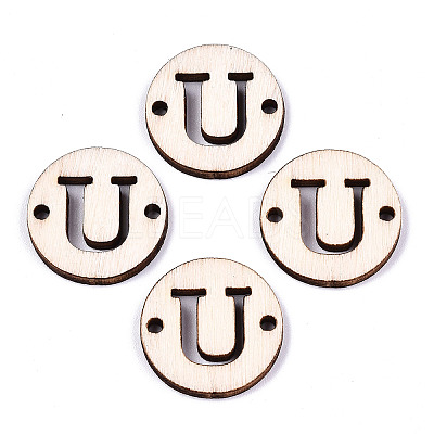 Unfinished Natural Poplar Wood Links Connectors WOOD-S045-140A-01U-1
