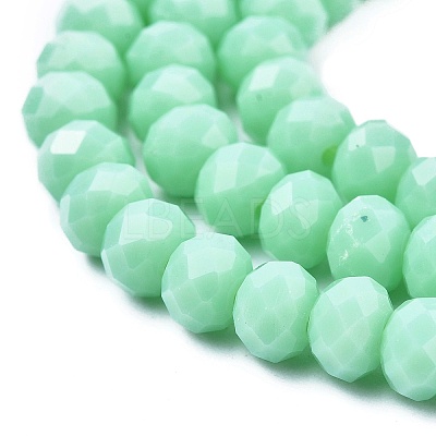 Opaque Solid Color Glass Beads Strands EGLA-A034-P4mm-D14-1
