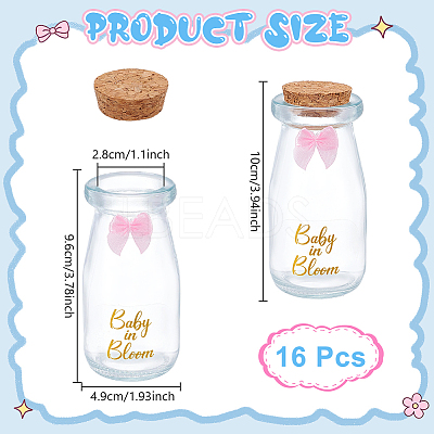 16Pcs Glass Bottle AJEW-UN00053-1