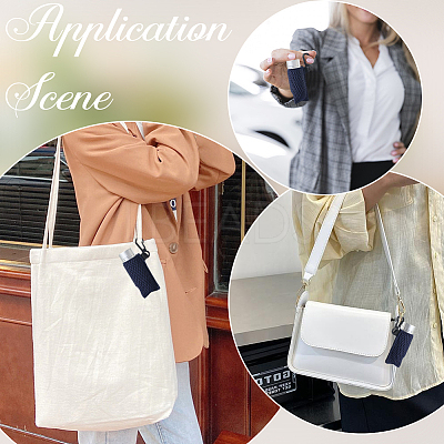 Silk Lipstick Bags with Black Plastic Key Clasps AJEW-WH20048-07E-1