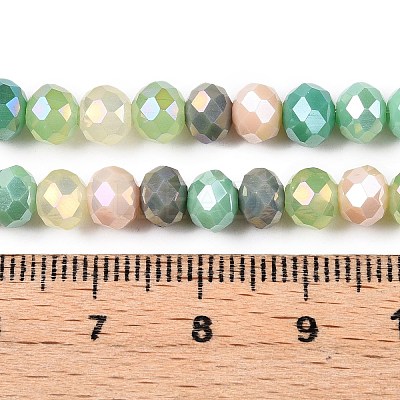 Electroplate Glass Beads Strands GLAA-T023-C16-03-1