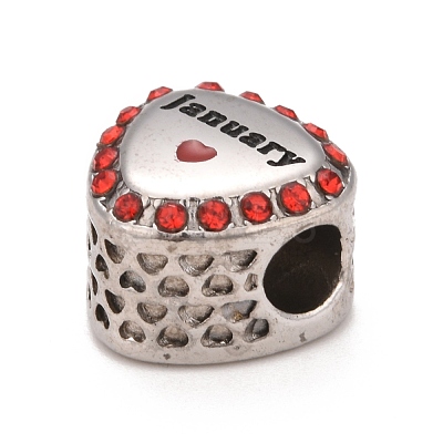 12Pcs 12 Style 304 Stainless Steel European Beads Sets STAS-F278-29P-1
