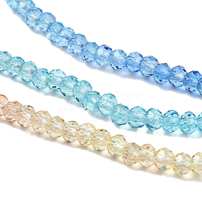Transparent Painted Glass Beads Strands X1-DGLA-A034-T2mm-A13-1