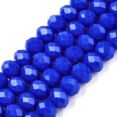 Opaque Solid Color Imitation Jade Glass Beads Strands LS-EGLA-A044-P6mm-D32-1