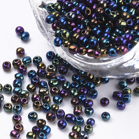 Plated Glass Seed Beads SEED-Q025-1.5mm-B05-1