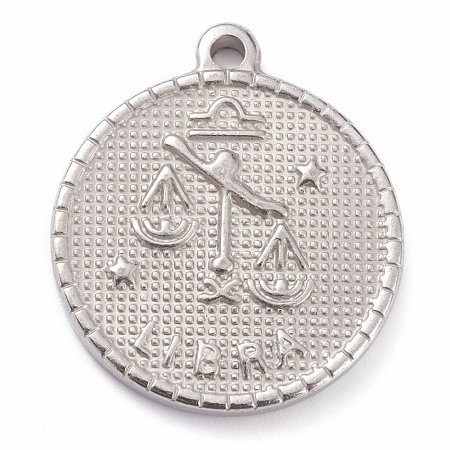 304 Stainless Steel Pendants STAS-O140-02P-L-1