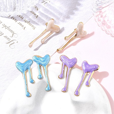 304 Stainless Steel Enamel Stud Earrings for Women SA-CBA46AF-22G-1