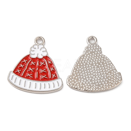 Christmas Alloy Enamel Pendants ENAM-D050-13E-02P-1