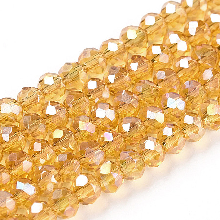 Electroplate Glass Beads Strands EGLA-R048-2mm-35-1