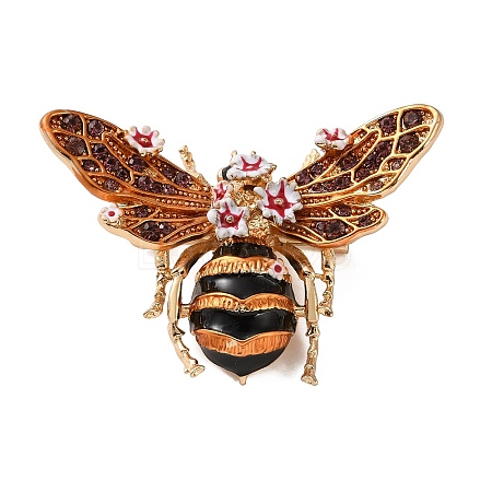 Bee with Flower Enamel Pins RB-CBAC813-01G-01-1