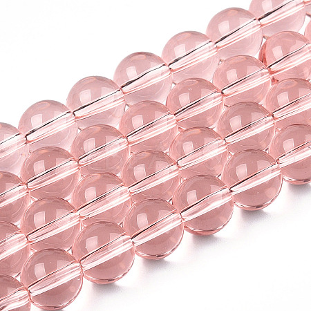 Transparent Glass Beads Strands GLAA-T032-T10mm-10-1