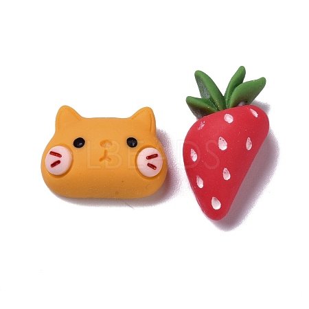 Opaque Resin Cabochons RESI-K012-02-1