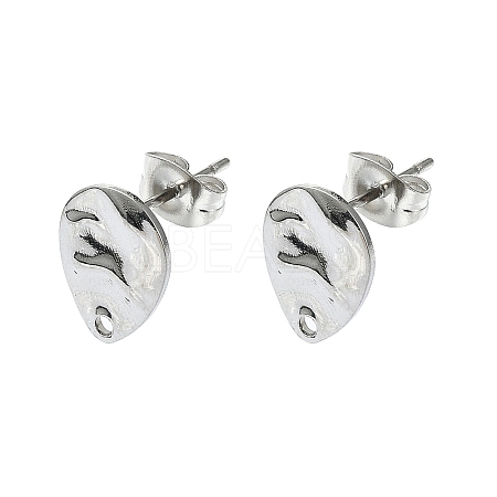 Non-Tarnish 304 Stainless Steel and 201 Stainless Steel Stud Earring Findings STAS-L024-003P-07-1