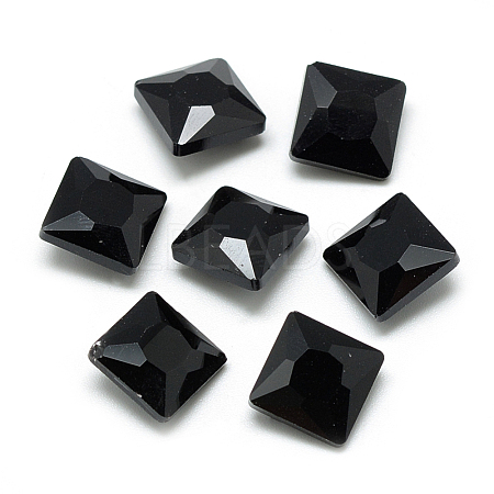Pointed Back Glass Rhinestone Cabochons RGLA-T027-8x8mm-23-1