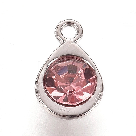 Faceted Glass Charms RGLA-TAC0001-01F-1