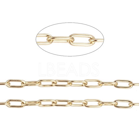Ion Plating(IP) 304 Stainless Steel Paperclip Chains CHS-F010-01A-G-1